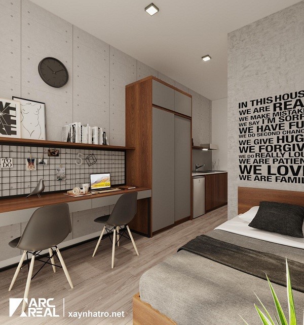 Với thiết kế nội thất chung cư mini hiện đại, diện tích nhỏ không phải là vấn đề. Chúng tôi tập trung vào sự kết hợp hài hòa giữa sự tiện nghi, chức năng và thẩm mỹ, giúp bạn có một không gian sống đẹp và tiện nghi đến tuyệt vời. Hãy xem hình ảnh liên quan để cùng tìm hiểu mẫu thiết kế nào phù hợp với nhu cầu của bạn.